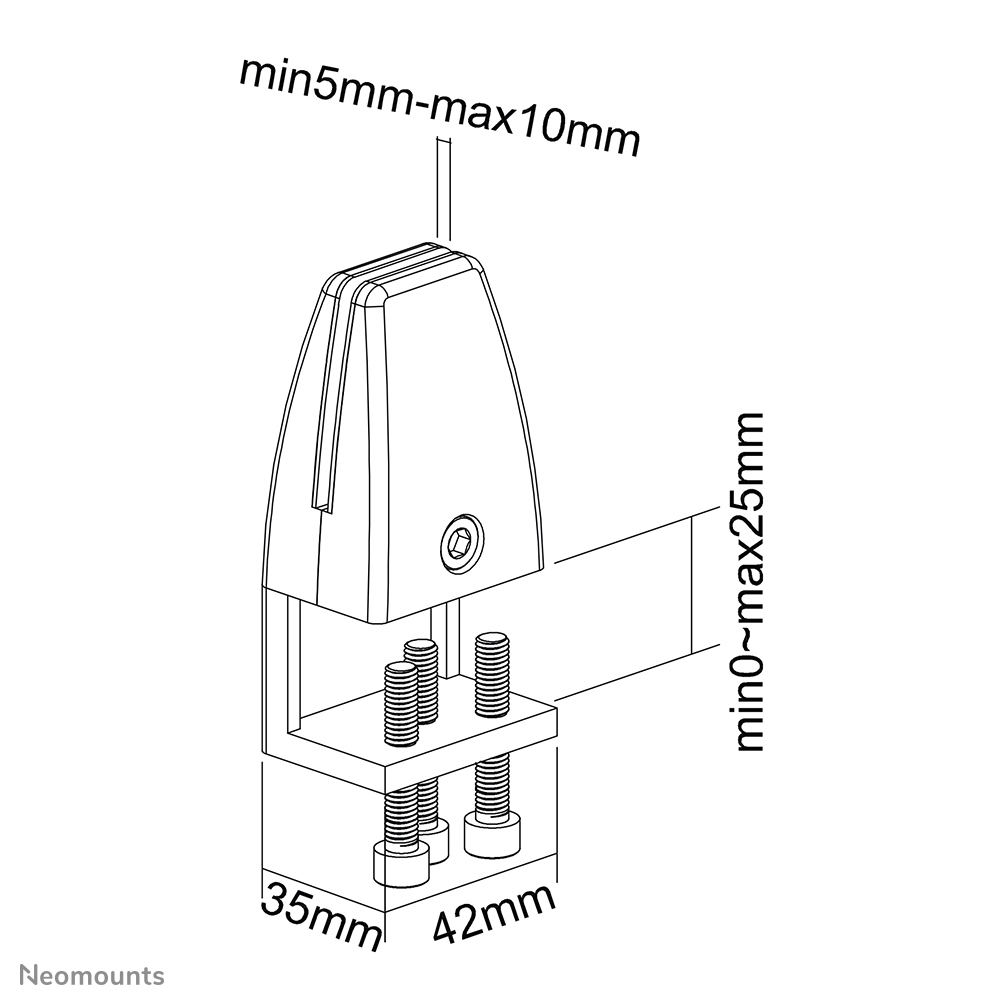 Neomounts kit di morsetti (2 pz)